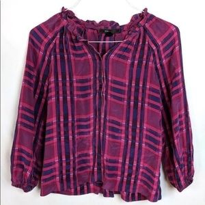 💯% Silk BCBG Maxazria Fuschia & Purple Top